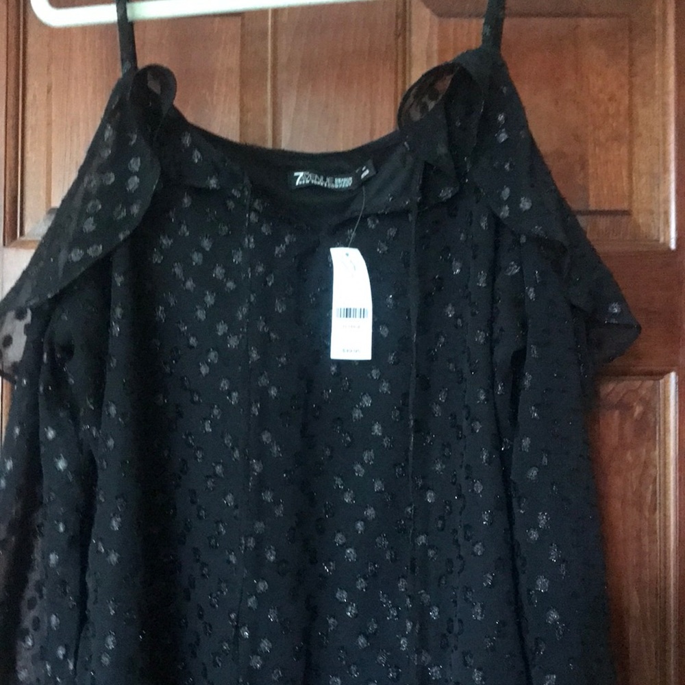 Pretty black New York & Co design studio blouse.
